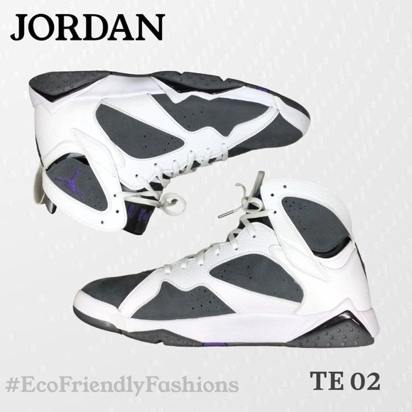 Nike Air Jordan 7 Retro Flint Men's White & Gray Sneaker Size 14 CU9307-100 - Picture 3 of 7